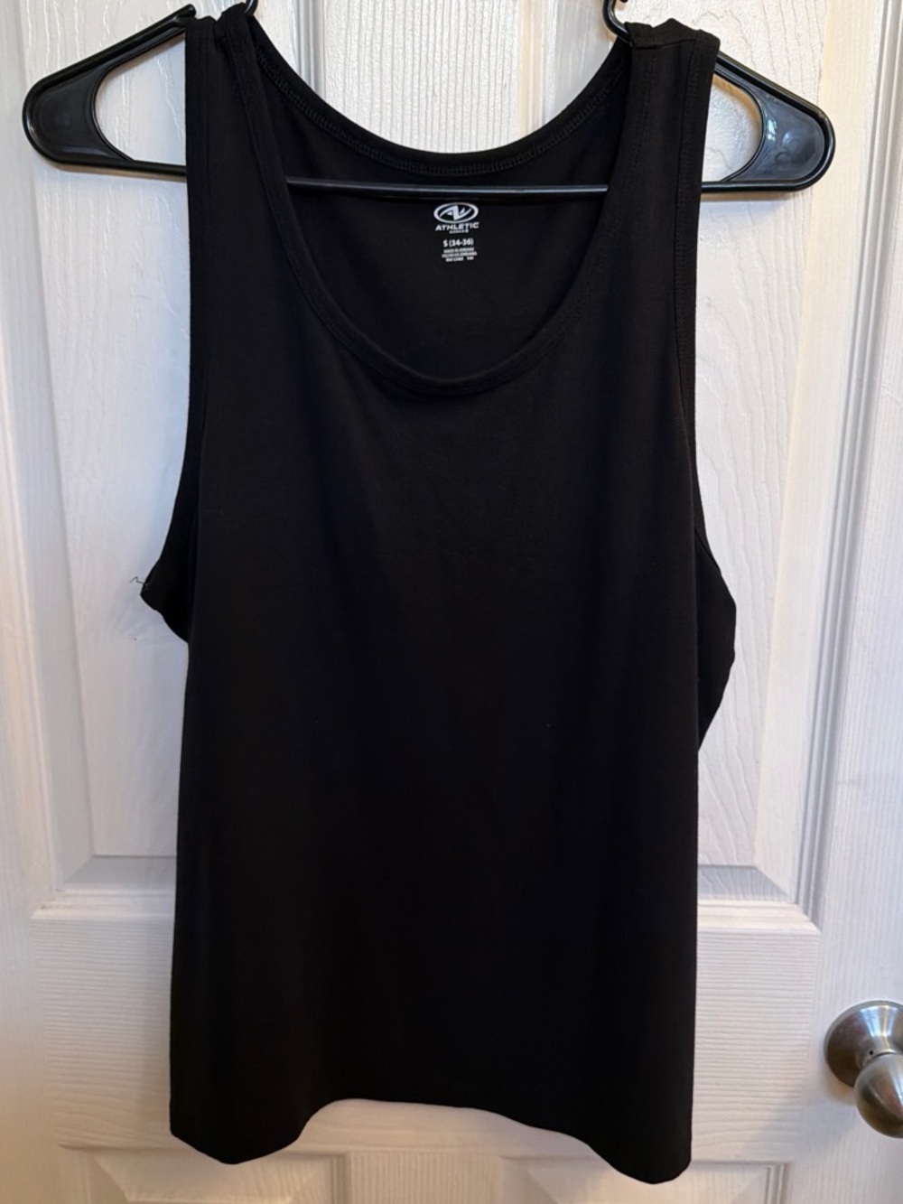 Athletic Works Black Men's Tank Top Scoop Neck